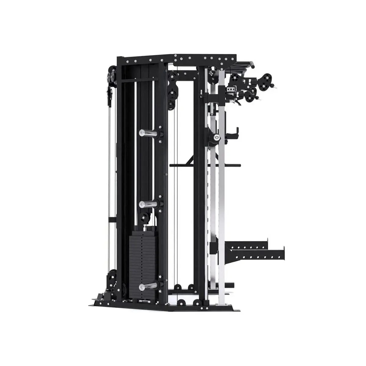 Force USA C10 All-In-One Trainer featuring Power Rack, Smith Machine, and Cable Pulley System.