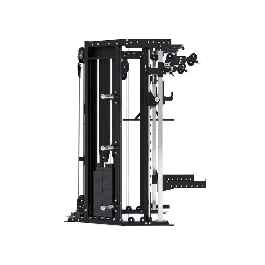 Force USA C10 All-In-One Trainer featuring Power Rack, Smith Machine, and Cable Pulley System.