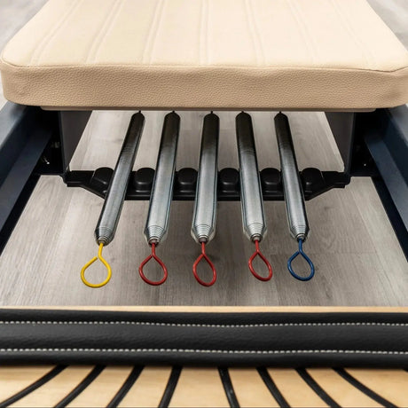  HEGREN Pilates Reformer Springs set, featuring multiple resistance levels for customized workout intensity.