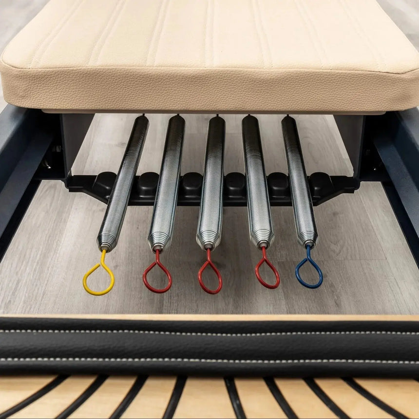  HEGREN Pilates Reformer Springs set, featuring multiple resistance levels for customized workout intensity.