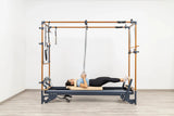  HEGREN Leather Wood Handles designed for Pilates equipment, featuring durable leather straps and smooth wooden grips.
