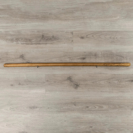 HEGREN Pilates Wooden Stick 1.10m with connecting links, crafted from polished solid oak, designed for balance and flexibility exercises.