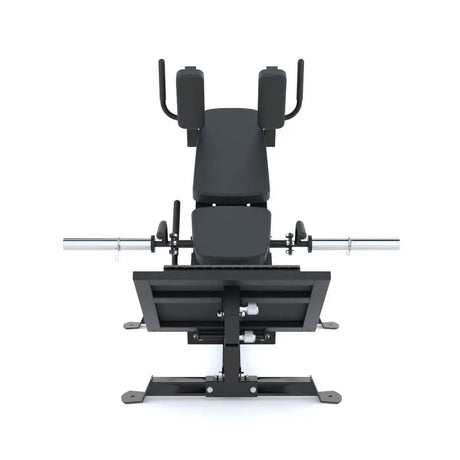 Force USA Compact Leg Press & Hack Squat V3 with adjustable footplate and ergonomic shoulder pads.
