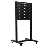 Force USA Base Storage Rack – versatile storage rack with pegboard design and transport wheels.
