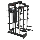 Force USA F50 V2 All-In-One Functional Trainer with multi-grip pull-up bar and integrated storage.