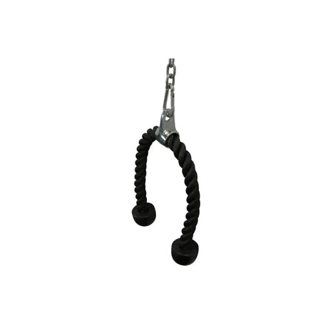 Force USA Tricep Rope – robust cable pull handle with rubberized ends for versatile upper body exercises.
