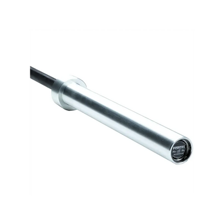 Force USA The Gunner Olympic Bar – 2.20m long, black barbell with silver sleeves and precise knurling.
